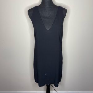 Theory Black V-neck Shift Dress Size Large
